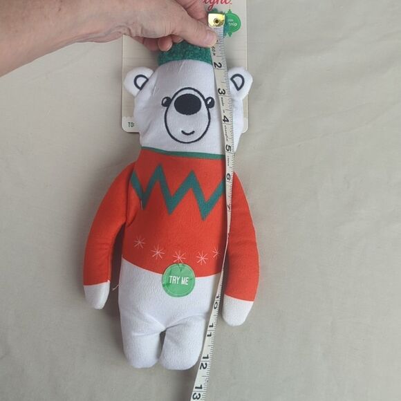 Christmas Kitty Toy! Flopper Pals Polar Bear - Picture 9 of 11